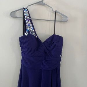 Dark Purple One-Shoulder Prom Dress